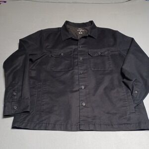 Dunnes‎ Stores Smart Essentials Men XL Black Cotton Blend Shirt Jacket Shacket